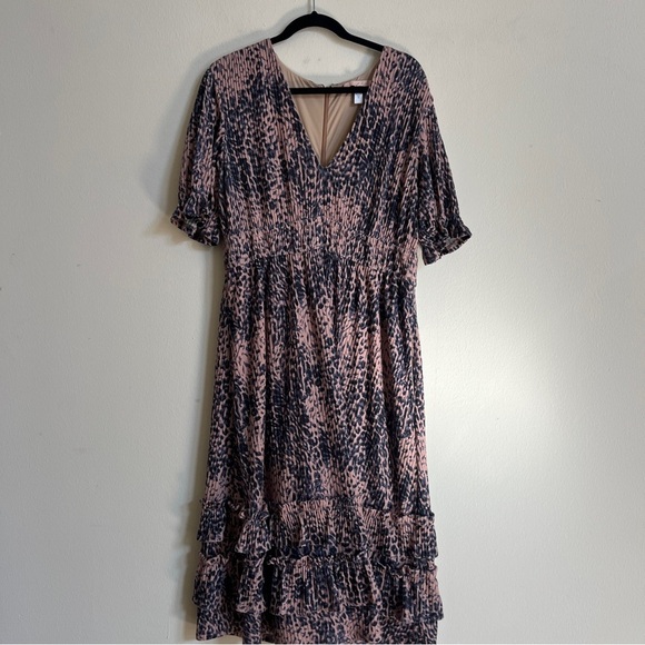 Anthropologie Hutch Adelia leopard print dress with ruffle details - Picture 4 of 7